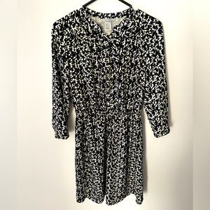 H&M patterned fit and flare dress